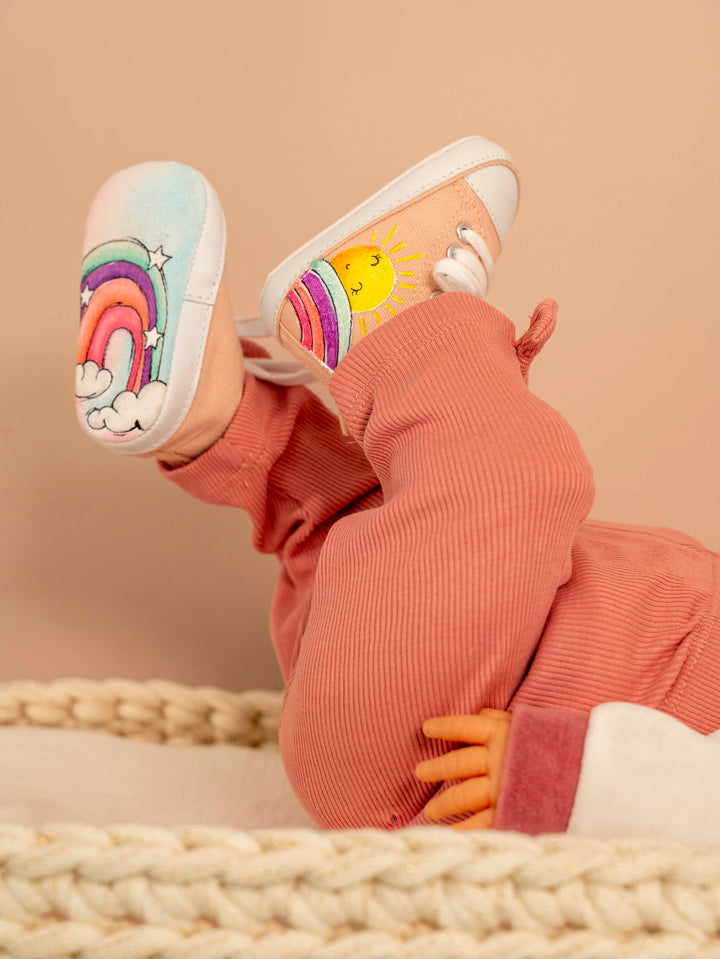 Scarpine per neonata Arcobaleno