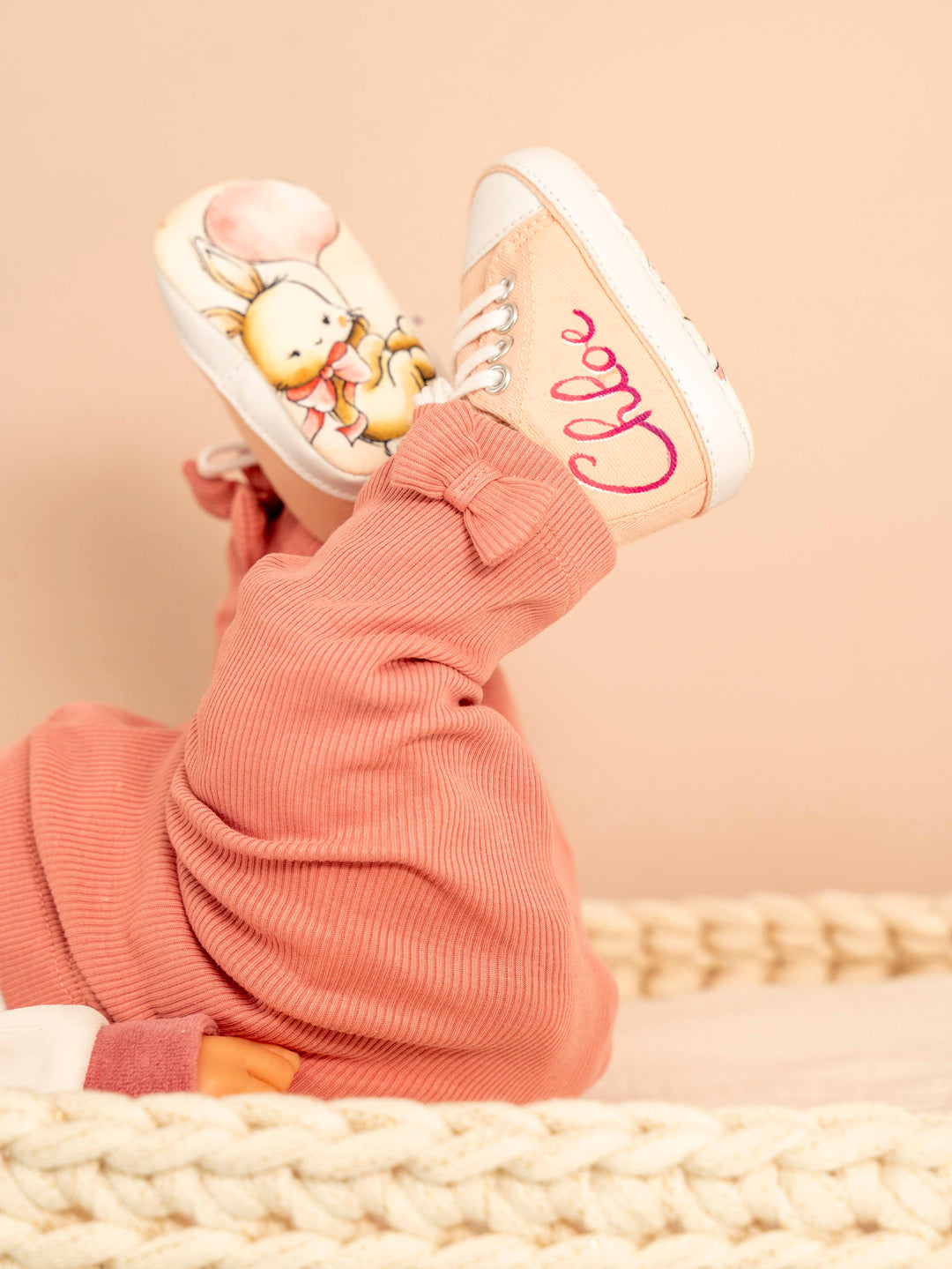 Scarpine per neonata Coniglietta con palloncino