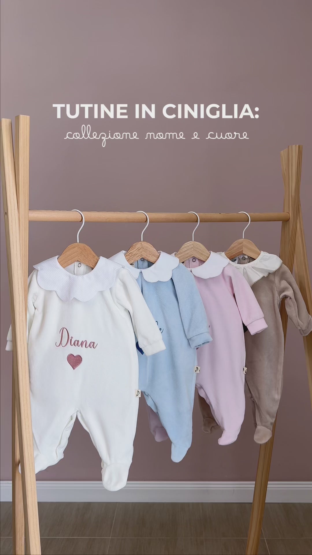 Tutina Ciniglia Collezione Nome Personalizzato